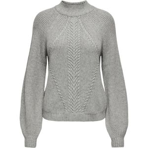 Only - ONLKATIA LS DETAIL HIGHNECK CC KNT - Trui - Medium Grey Melange - Lange Mouwen