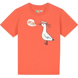watabout.kids Shirt 'Moin Seagull'  grijs / oranje / wit