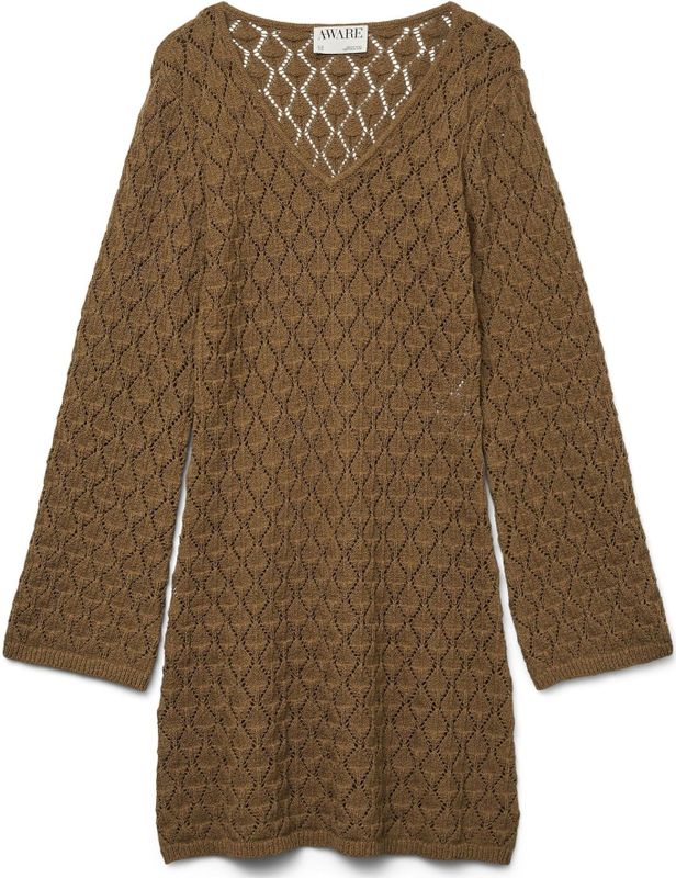 VERO MODA - VMRani - Gebreide Jurk - Ombergrijs - Slanke Pasvorm