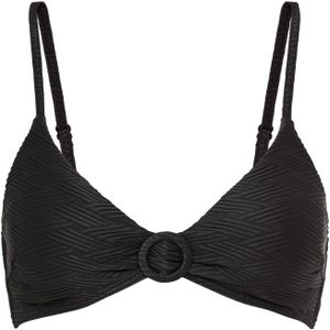 Unikleur Triangelbikini - Zwart - Handwas - Met Sluiting Achter