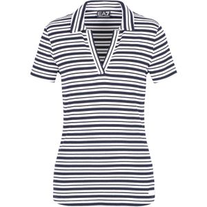 EA7 Emporio Armani Shirt 'Costa Smeralda'  navy / wit