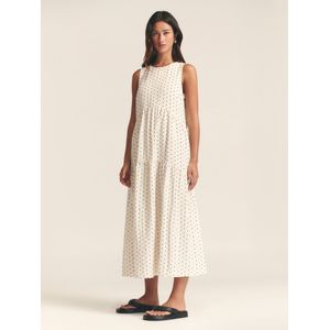 St MRLO Jurk 'REMI TIERED DRESS'  crème / zwart