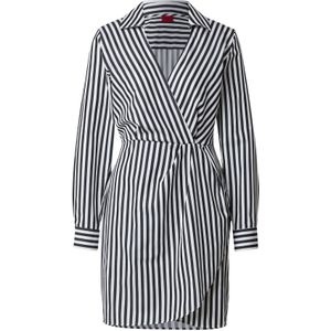 HUGO Jurk 'Kaneloni'  antraciet / wit