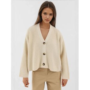 Hiccup Gebreid vest  wolwit