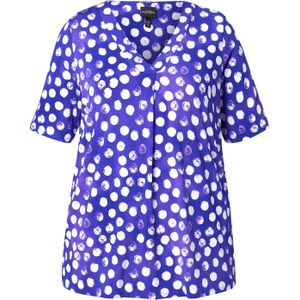 Ulla Popken Shirt  violetblauw / wit