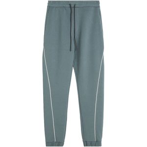 Bershka Broek  smoky blue / wit