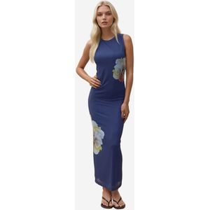 Hiccup Jurk  marine / pastelblauw / bruin / olijfgroen