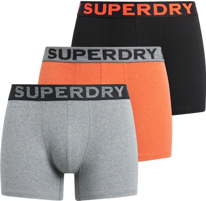 Superdry Boxershorts  grijs gemêleerd / oranje / zwart