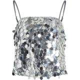 Korte top met pailletten, model 'CHAYA'