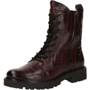 TT.Bagatt - Enkellaarsjes - Cognac - Leren met Reliëf Krokodillenmotief en Rits