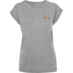 F4NT4STIC Shirt 'Tom And Jerry Faux Pocket Mummy Jerry'  bruin / lichtgeel / grijs gemêleerd