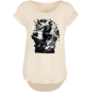 F4NT4STIC Shirt 'Basketball Sports'  sand / grijs / zwart / wit