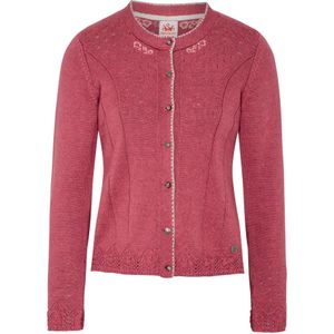 SPIETH & WENSKY Gebreid vest 'Arianna'  fuchsia / wit