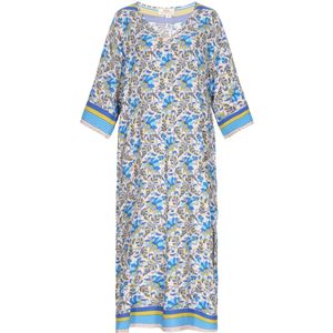 Gaya Jurk 'Boho'  blauw / lichtblauw / geel / offwhite