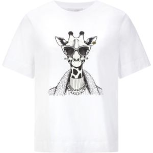 Rich & Royal - Shirt - Geel - Motiefprint - Kwartmouw