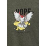 T-shirt - Ronde Hals - Zacht Katoen - Print op Borst en Rug