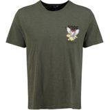 T-shirt - Ronde Hals - Zacht Katoen - Print op Borst en Rug