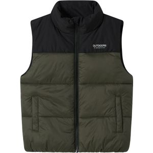 NAME IT Bodywarmer 'NKMMOLE'  donkergroen / zwart / wit