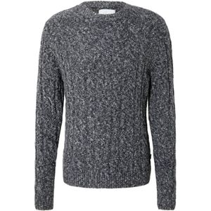 Casual Friday Trui 'Karl'  lichtgrijs / zwart gemêleerd / wit