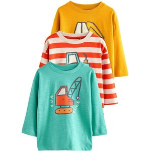 Next Shirt  beige / turquoise / geel / oranje