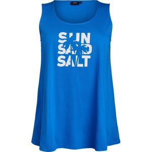 Zizzi Top 'VMY'  blauw / wit