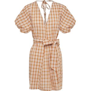 The Fated Jurk 'Aiden'  beige / bruin / oranje