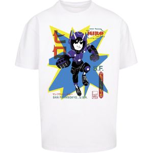 F4NT4STIC Shirt 'Big Hero 6 Hiro Manga'  marine / nachtblauw / geel / wit