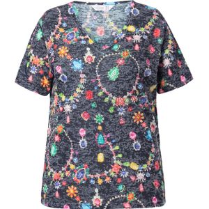 MIAMODA Shirt  mintgroen / lila / oranje / zwart