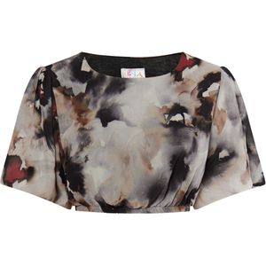IZIA Blouse  beige / grijs / zwart