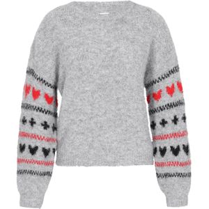 MYMO Trui 'Young Fashion'  grijs / rood / zwart