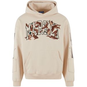 MARKET Sweatshirt 'Duck Pond'  ecru / bruin / zwart