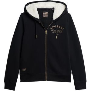 Superdry Sweatvest  zwart / wit