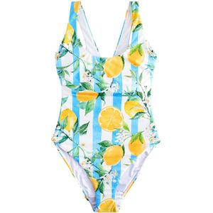 Next Badpak  blauw / limoen / grasgroen / natuurwit