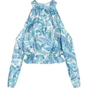 IZIA Blouse 'Spring Summer'  blauw / turquoise / lichtblauw / wit
