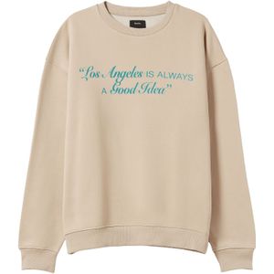 Bershka Sweatshirt  beige / blauw