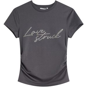 Bershka Shirt  antraciet / zilver