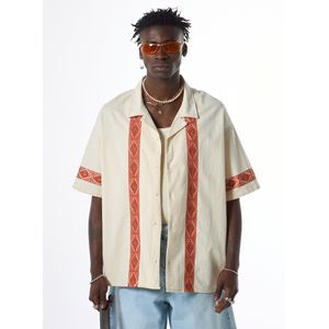 VAMOS CLO Overhemd  beige / roestrood