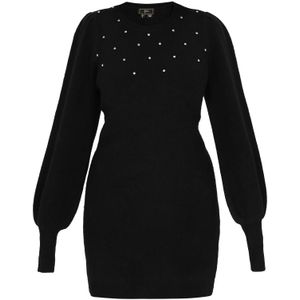 faina Gebreide jurk  zwart