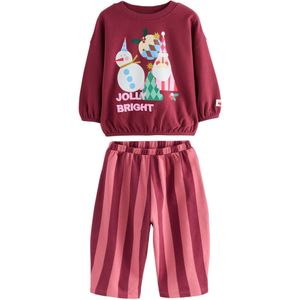 Next Set  groen / bourgogne / watermeloen rood / wit