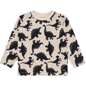 Hust & Claire Shirt 'Anton All Dinos'  beige gemêleerd / zwart