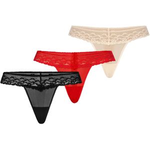 TEYLI String 'Leo'  beige / rood / zwart