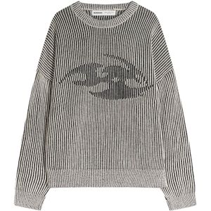 Bershka Trui  grijs / zwart