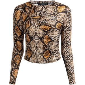 faina Shirt  camel / pueblo / zwart / wit