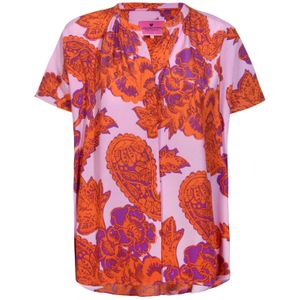 LIEBLINGSSTÜCK Blouse 'Rosmunda'  lila / pastellila / oranjerood