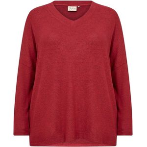 Wasabi Concept Klederdracht shirt ' WA-SIMONE '  rood gemêleerd