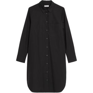 Marc O'Polo - Jurk - Zwart - Effen - Lange Mouw - Katoen