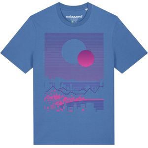 Watapparel Shirt ' Sun and Moon Skyline '  lichtblauw / gemengde kleuren