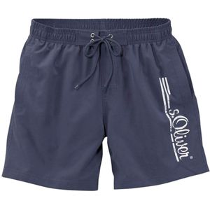 Look - Unikleur - Zwembroek - Blauw - Elastisch Band - Koorddetails