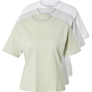 Abercrombie & Fitch Shirt  lichtgrijs / pastelgroen / wit