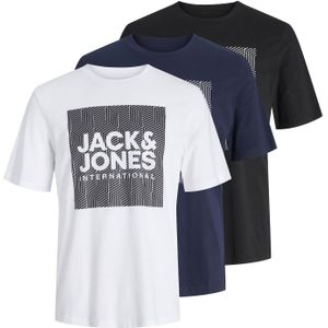 JACK & JONES Shirt  marine / zwart / wit